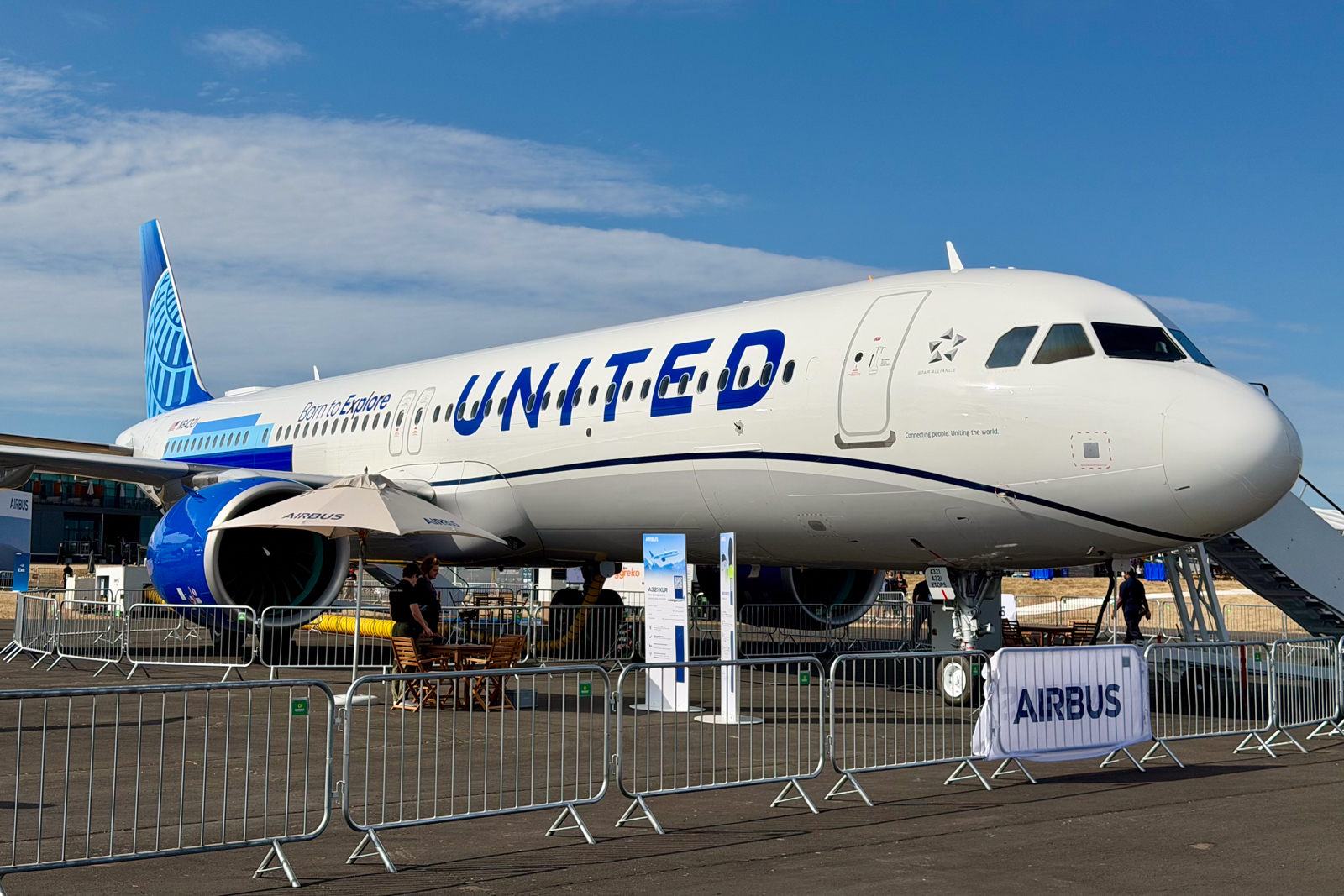 United Airbus A321XLR Eurobusiness blocked middle seat